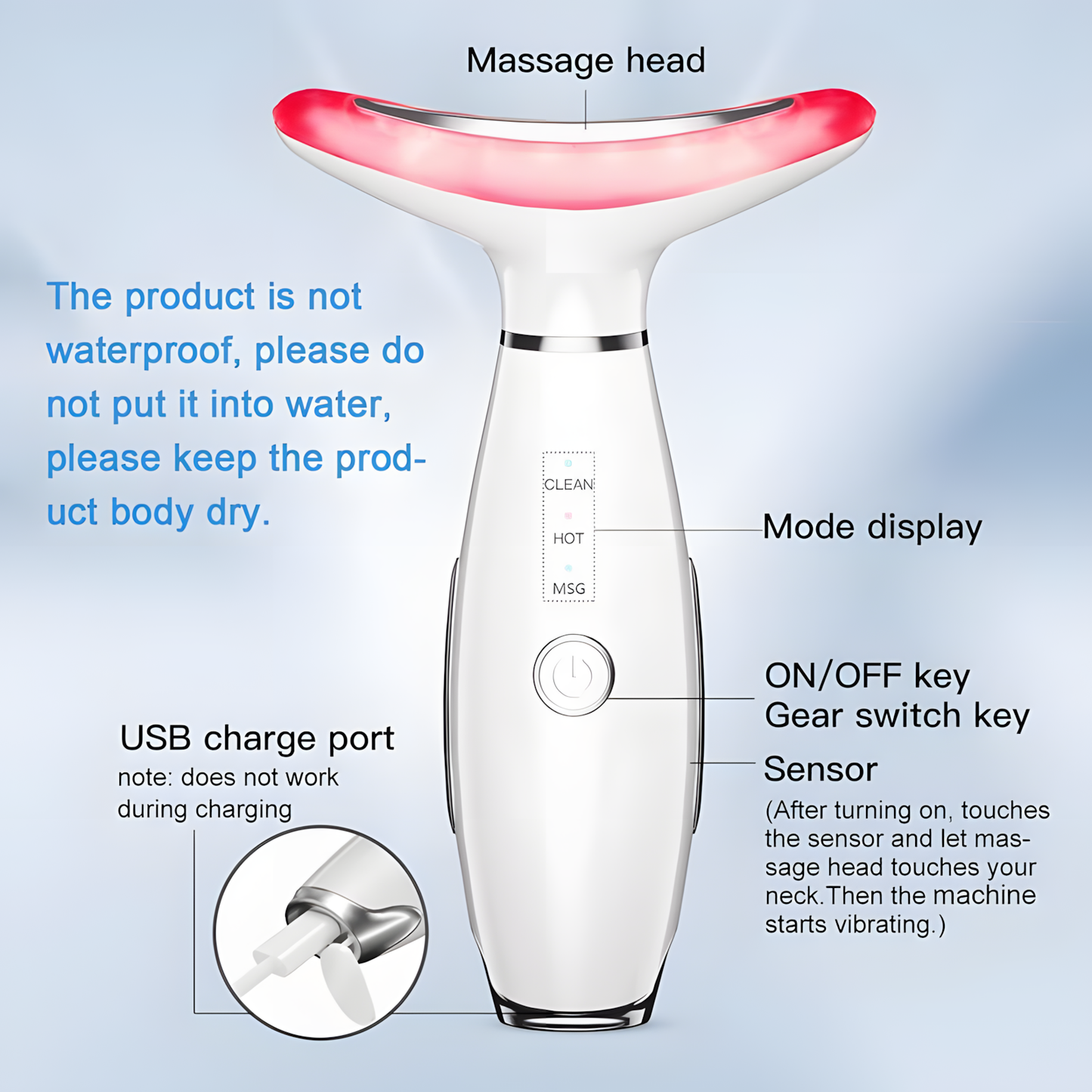 3-in-1 EMS Neck & Face Massager – Lifts, Tightens & Smooths