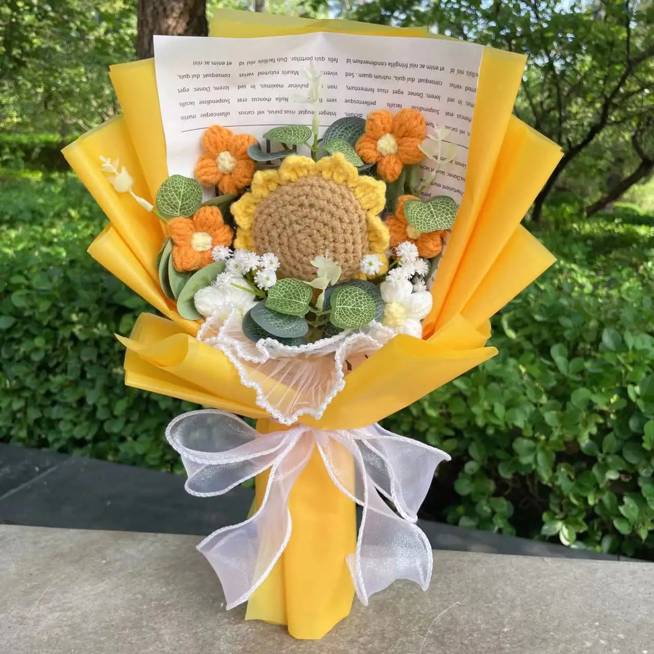 Handmade Crochet Sunflower Bouquet – Perfect Gift for Any Occasion