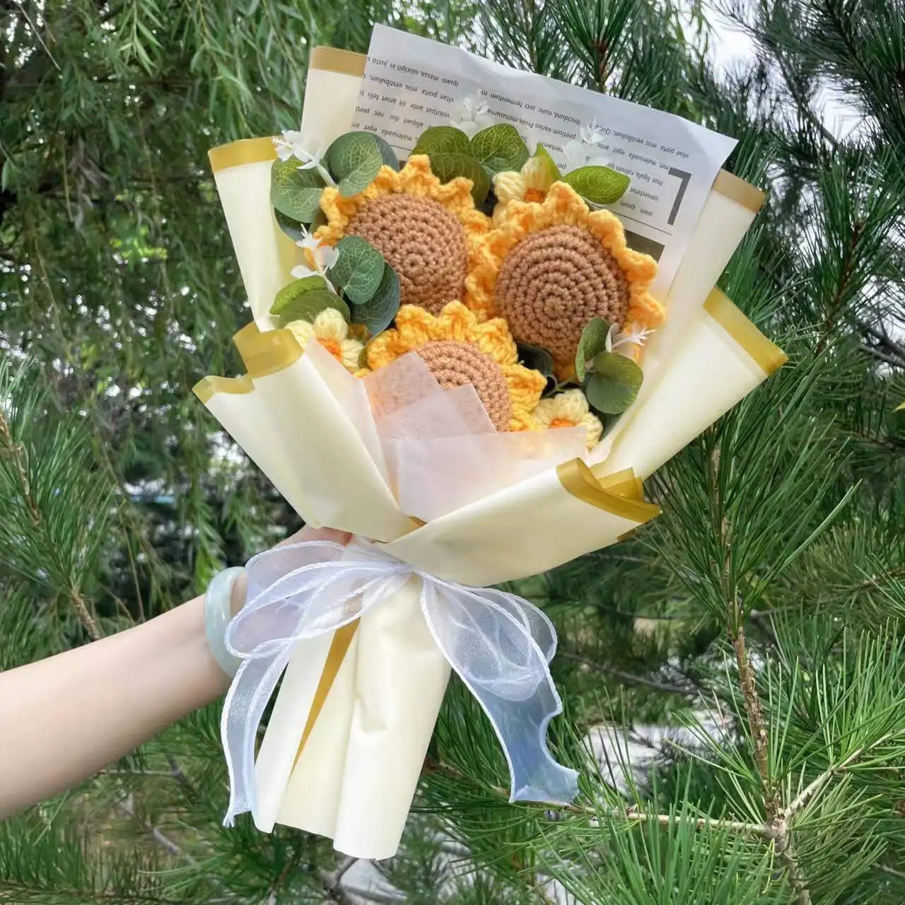 Handmade Crochet Sunflower Bouquet – Perfect Gift for Any Occasion