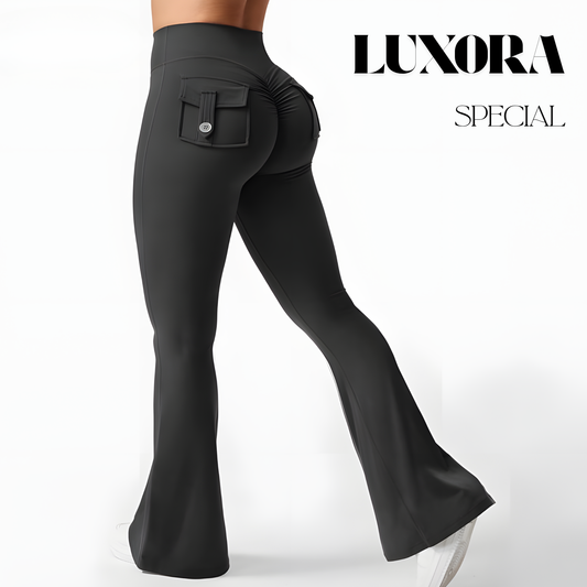 Push up leggings with flare packets