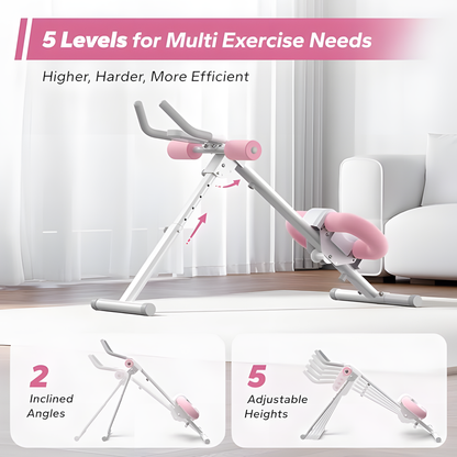 Adjustable Ab Trainer – Foldable Core & Glute Workout Machine