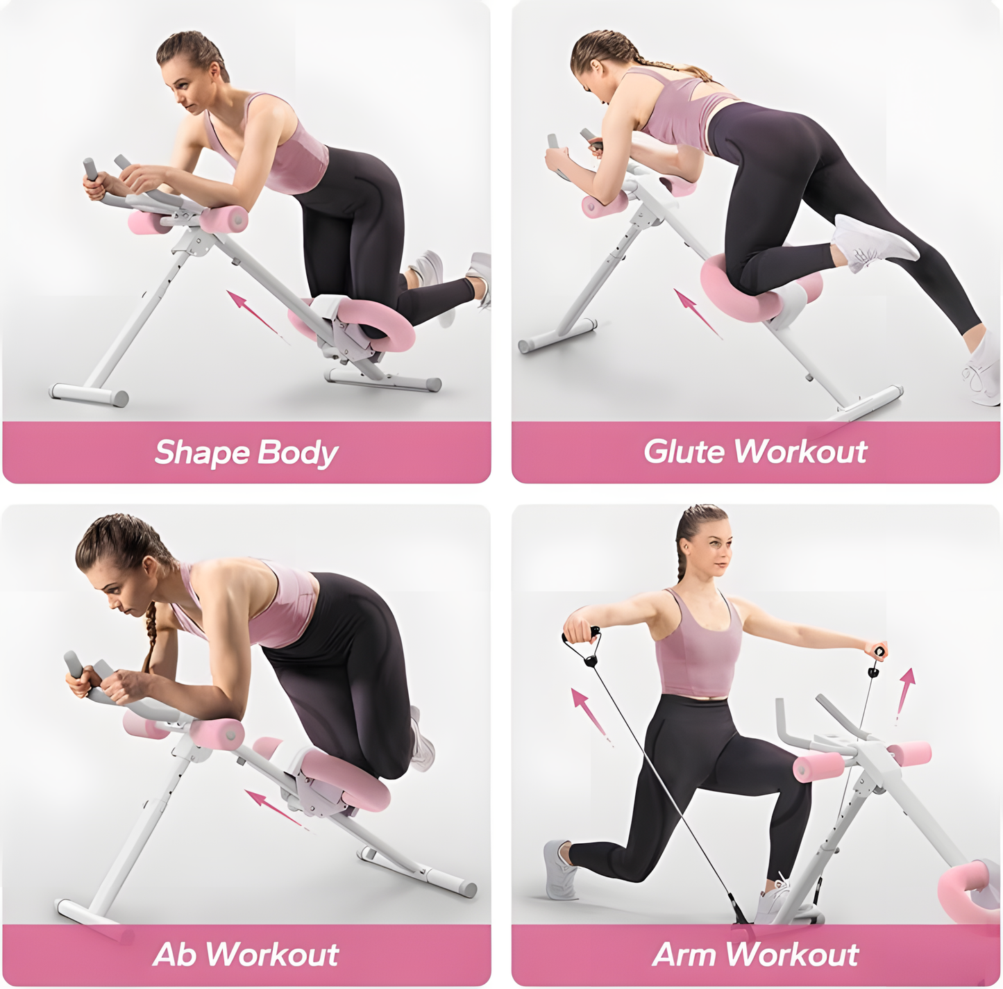 Adjustable Ab Trainer – Foldable Core & Glute Workout Machine