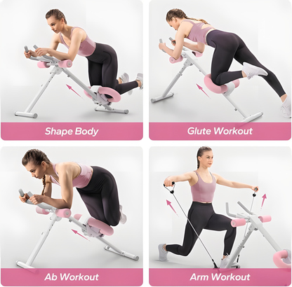 Adjustable Ab Trainer – Foldable Core & Glute Workout Machine