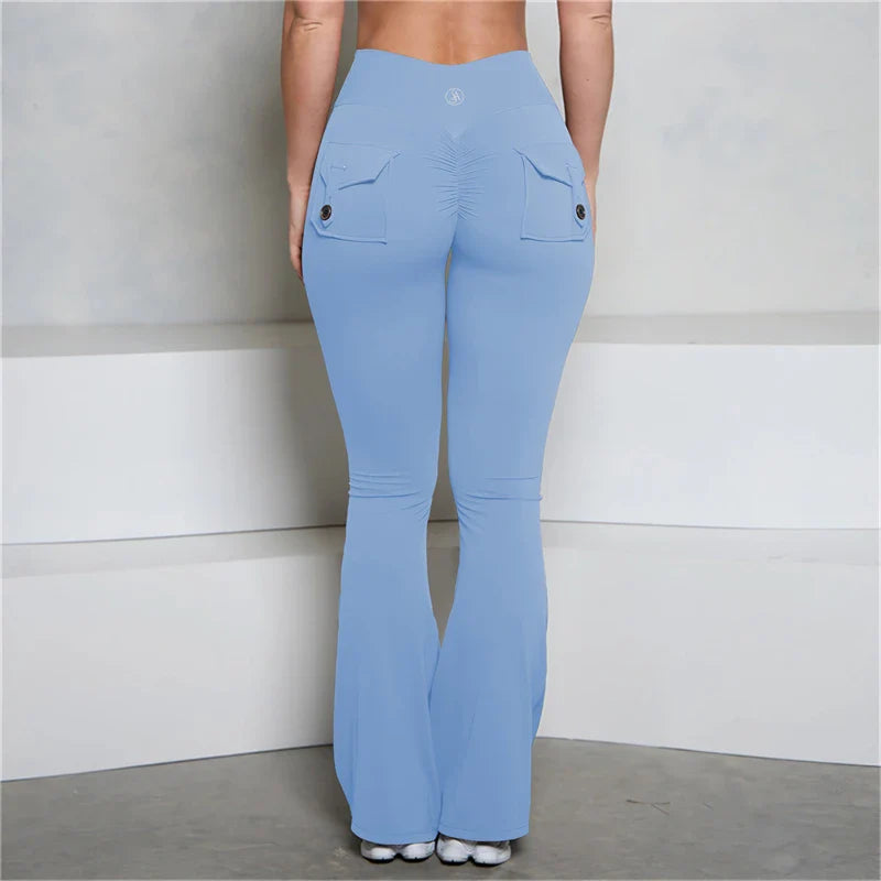 Push up leggings with flare packets