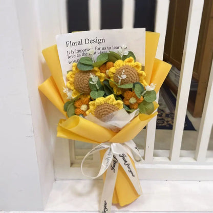 Handmade Crochet Sunflower Bouquet – Perfect Gift for Any Occasion