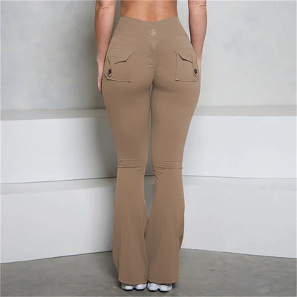 Push up leggings with flare packets