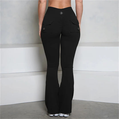 Push up leggings with flare packets