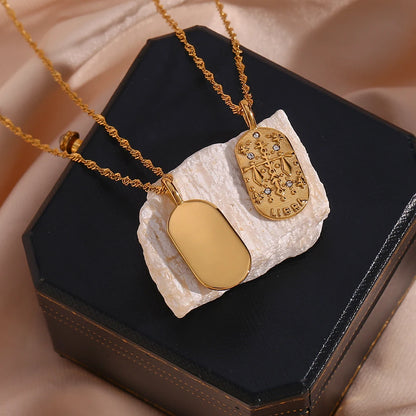 Waterproof Hypoallergenic Zodiac Zircon Necklace