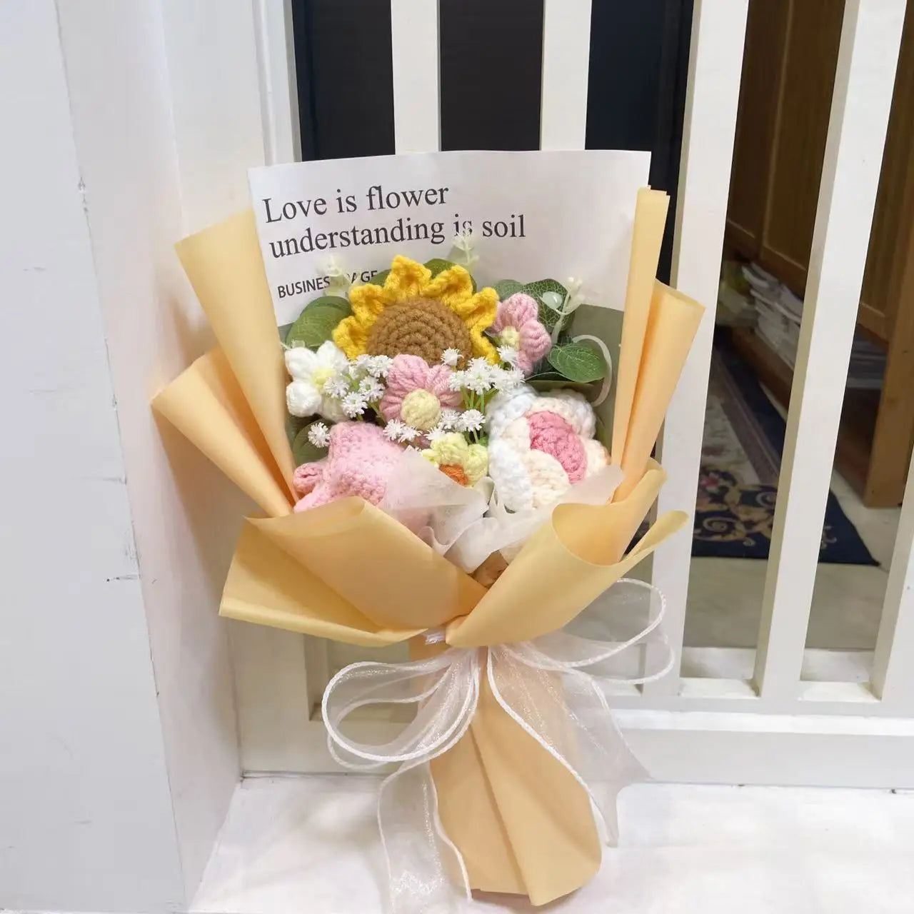 Handmade Crochet Sunflower Bouquet – Perfect Gift for Any Occasion