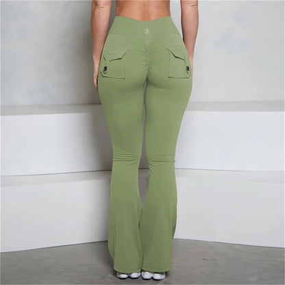 Push up leggings with flare packets