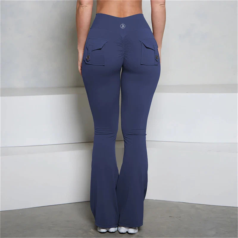 Push up leggings with flare packets