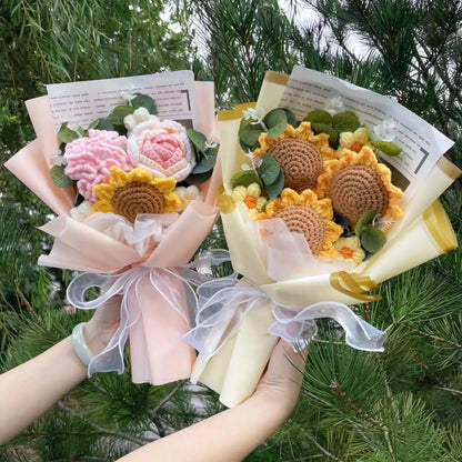 Handmade Crochet Sunflower Bouquet – Perfect Gift for Any Occasion