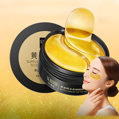 60pcs Gold Collagen Eye Masks – Hydrating, Anti-Fatigue & Nourishing
