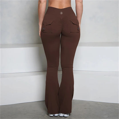 Push up leggings with flare packets