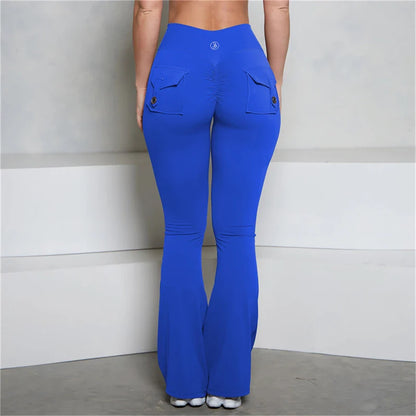 Push up leggings with flare packets