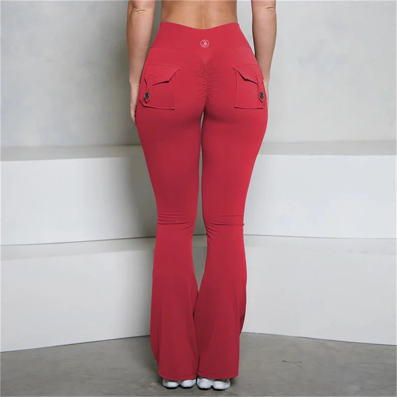 Push up leggings with flare packets