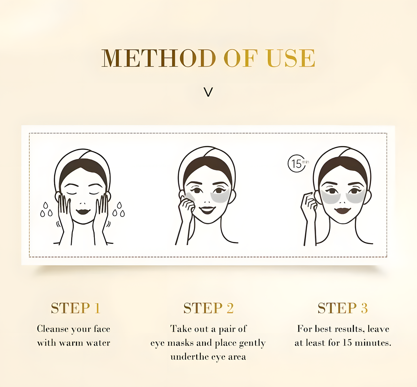 60pcs Gold Collagen Eye Masks – Hydrating, Anti-Fatigue & Nourishing