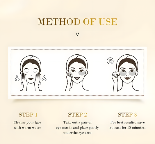 60pcs Gold Collagen Eye Masks – Hydrating, Anti-Fatigue & Nourishing