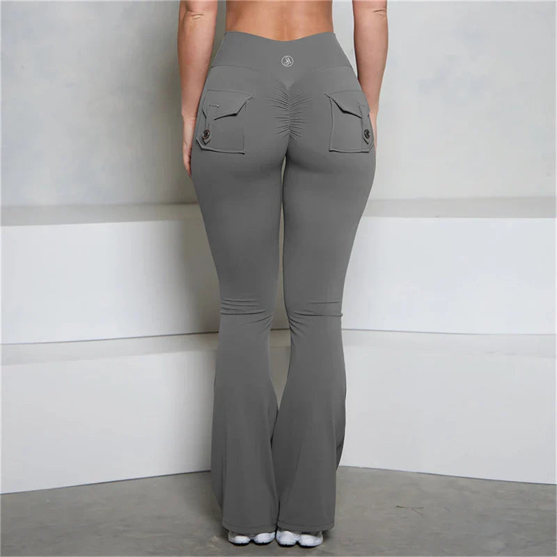 Push up leggings with flare packets