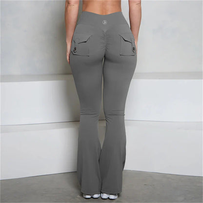 Push up leggings with flare packets